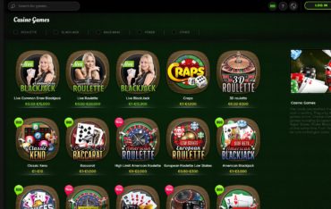 888Casino-games selection