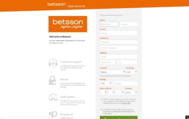 Betsson-Sign up