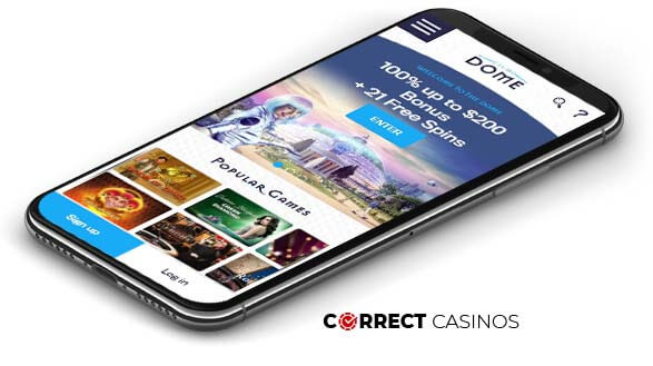 Dome Casino - Mobile Version