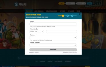 Spinaru casino sign up