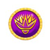 Pyramidion purple winning symbol