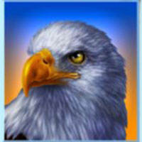 Wolf Moon Rising bird winning symbol