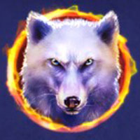 Wolf Moon Rising fire wolf winning symbol