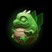 Divine Lotus green baby dragon winning symbol