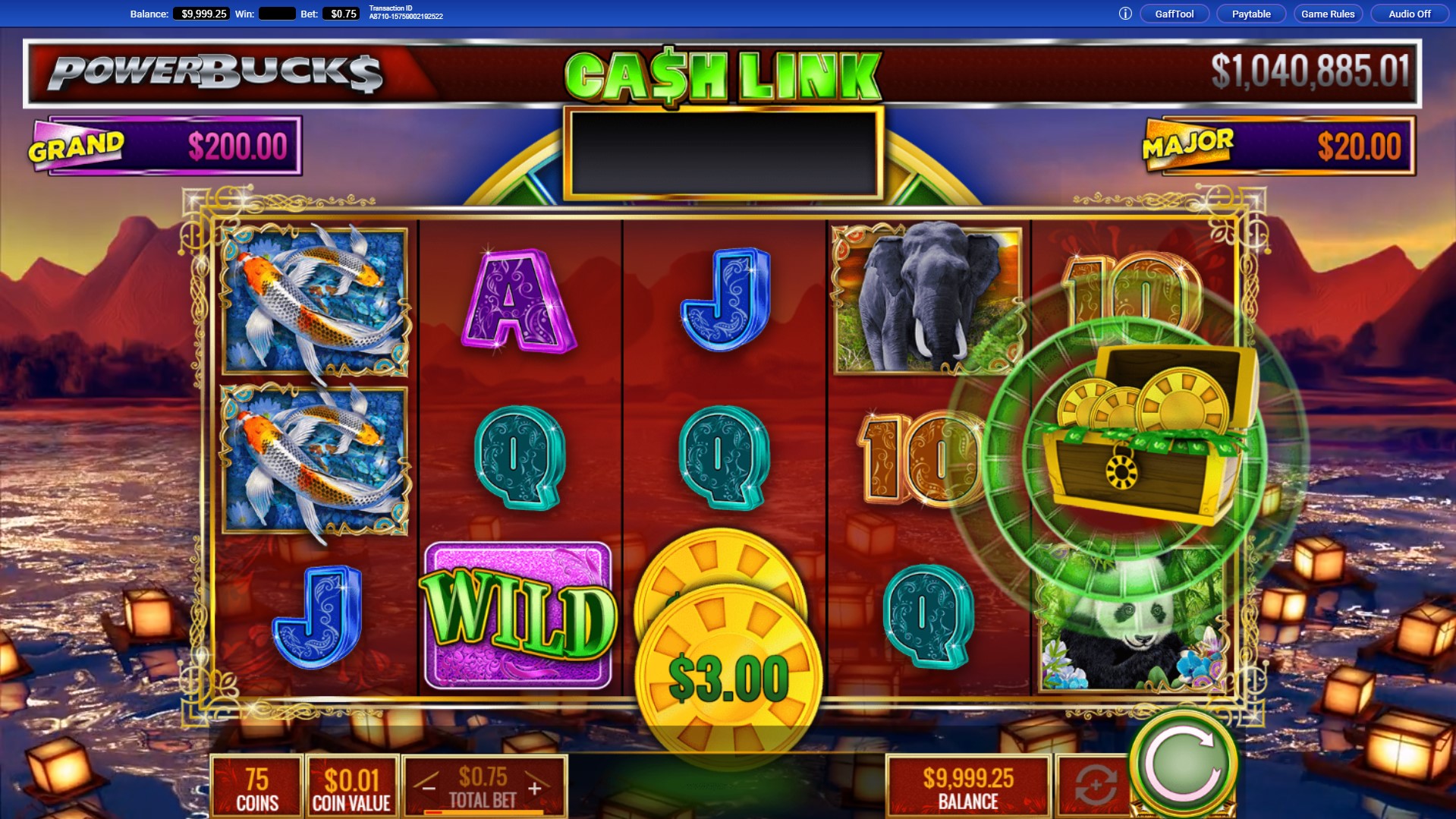 Powerbucks Wheel of Fortune Exotic Far East Slot Free Demo Play or for