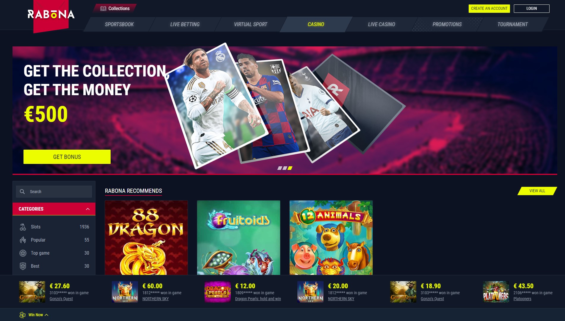 10 bet online casino