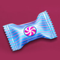 Super Sweets Blue Wrapper Symbol