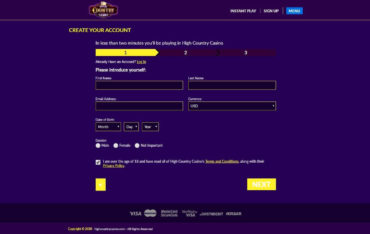 Registration at High Country Casino
