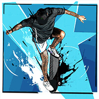 Nyjah Huston Skate for Gold Ollie Symbol