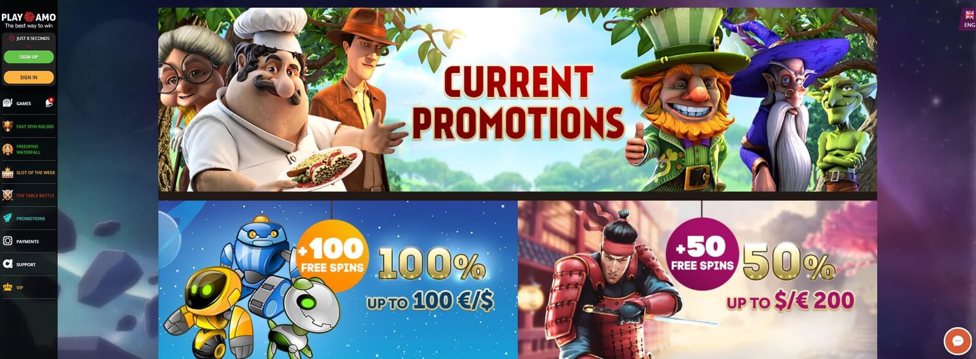 Playamo Casino - Welcome Bonuses