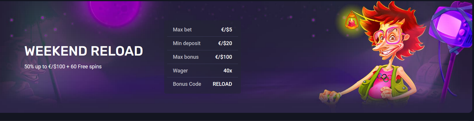 woo casino weekend reload