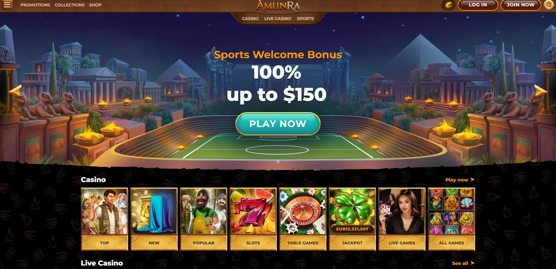 AmunRa Casino Review 1