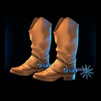 Western Gold Cowboy Boots Symbol