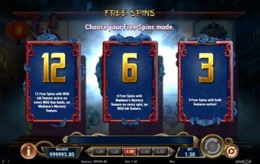 Madame Ink Free Spins Feature