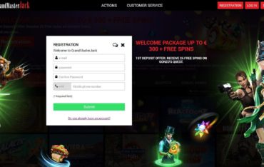 Sign Up at GrandmasterJack Casino