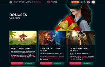 Vesper Casino - Welcome Bonuses