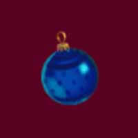 Christmas Tree Blue Ball Symbol