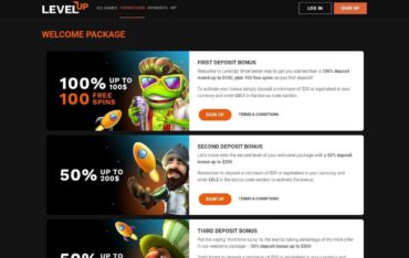 Promotions at Level Up Casino