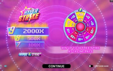 Hyper Strike Free Spins Win