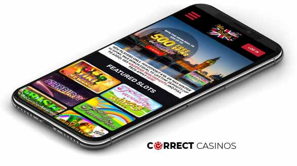 Win British Casino - Mobile Version