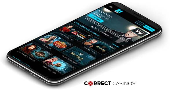 21.co.uk Casino - Mobile Version