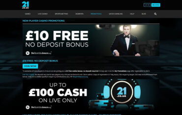 Promotions at 21.co.uk Casino