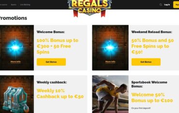 Promotions at Regals Casino