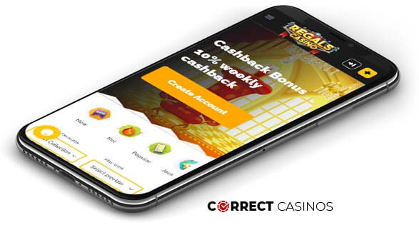 Regals Casino - Mobile Version