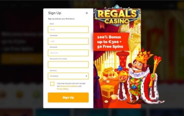 Sign up at Regals Casino
