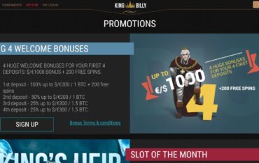 Promotions at King Billy Casino