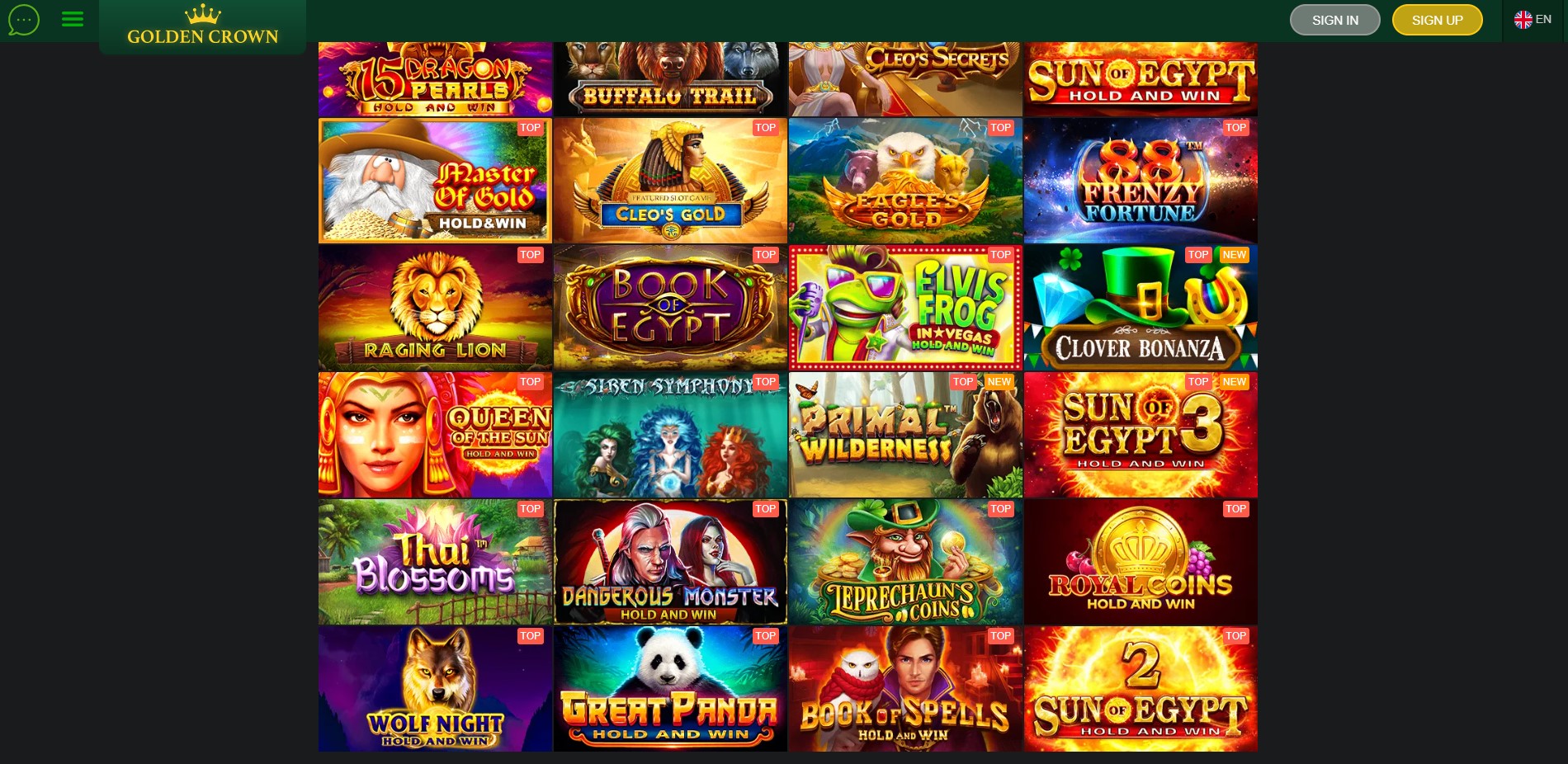 Golden Crown Casino Games