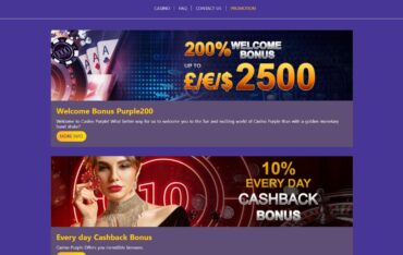 Promotions at Casino Purple