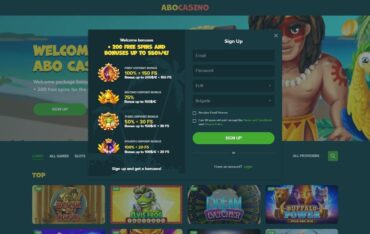SIgn Up at Abo Casino