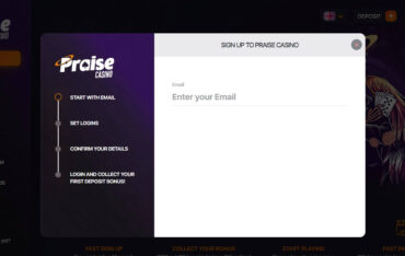 Sign Up at Praise Casino