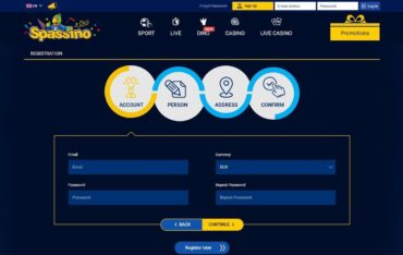 Sign Up at Spassino Casino
