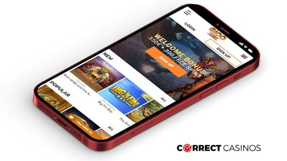 GiooCasino - Mobile Version