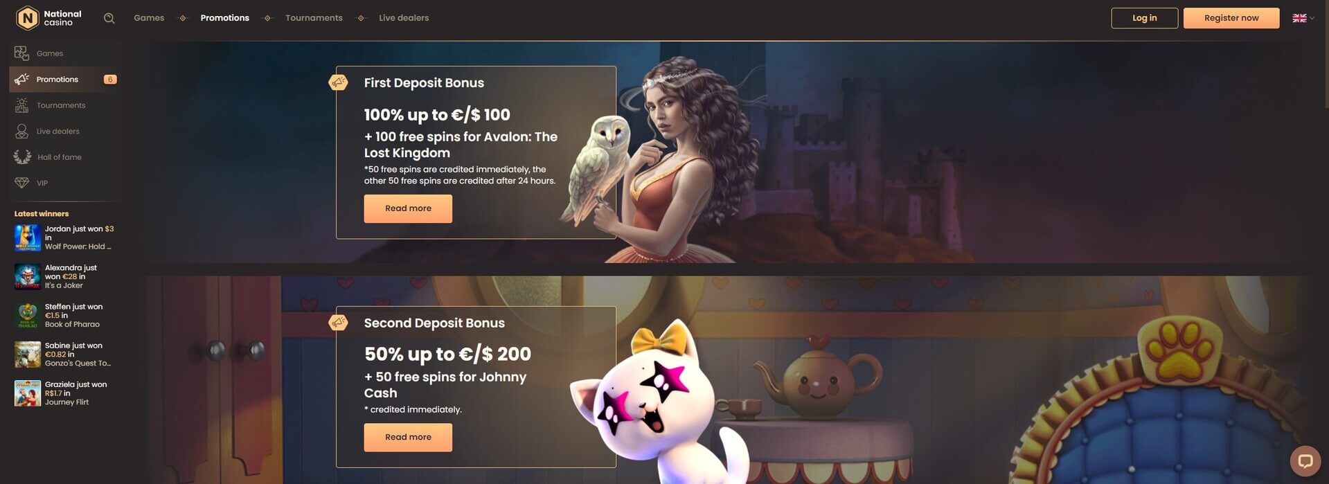 Promotions at National Casino