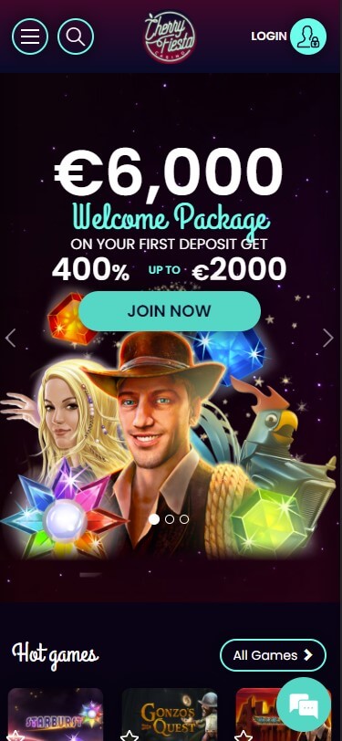 CherryFiesta Casino - Mobile Version
