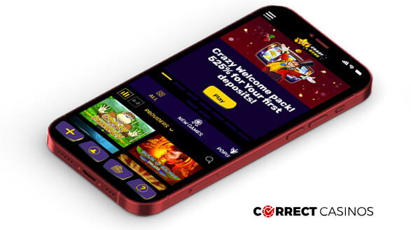 Crazy Star Casino - Mobile Version