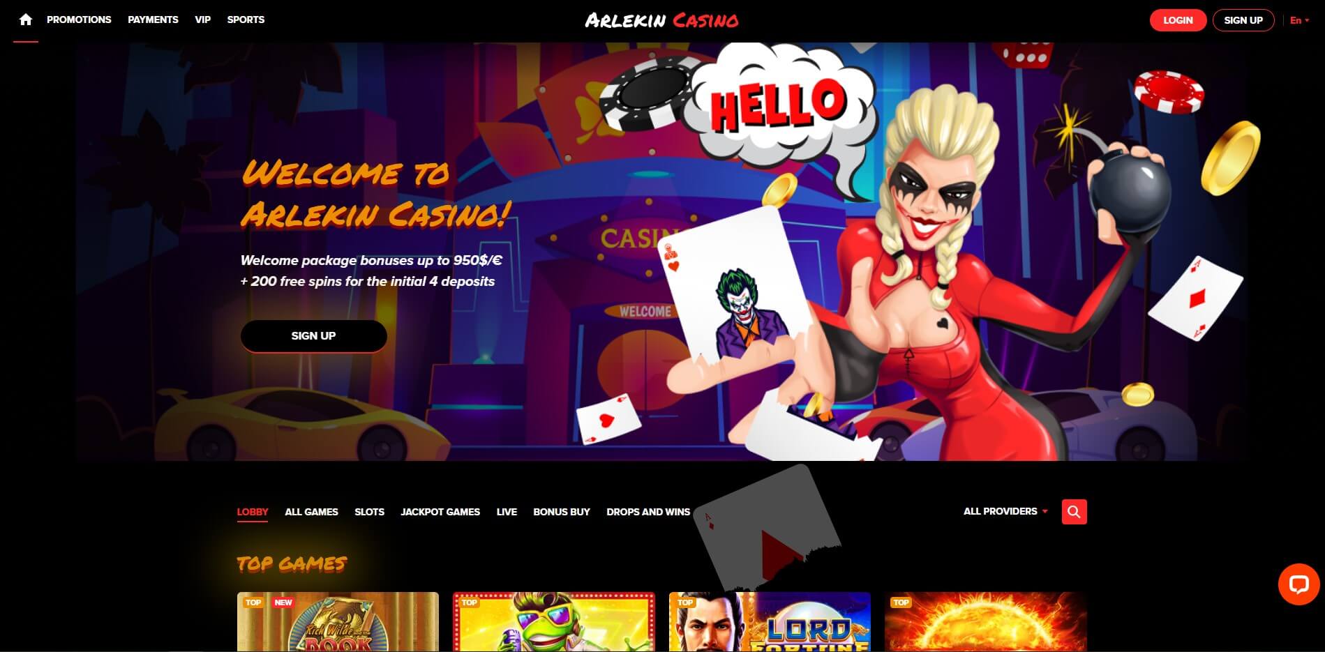 Arlekincasino.com - Website Review