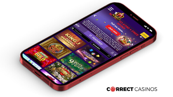 KingJ Casino - Mobile Version