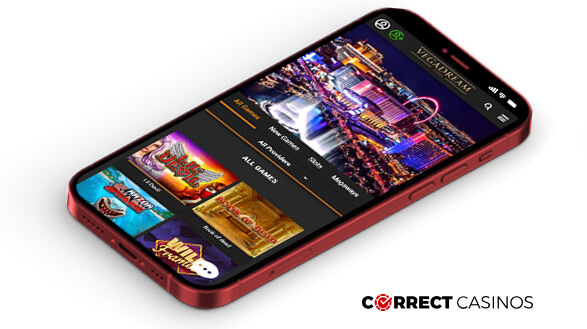 VegaDream Casino - Mobile Version
