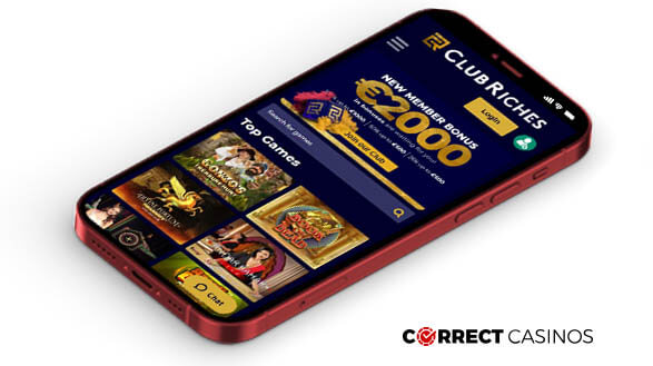 ClubRiches Casino - Mobile Version