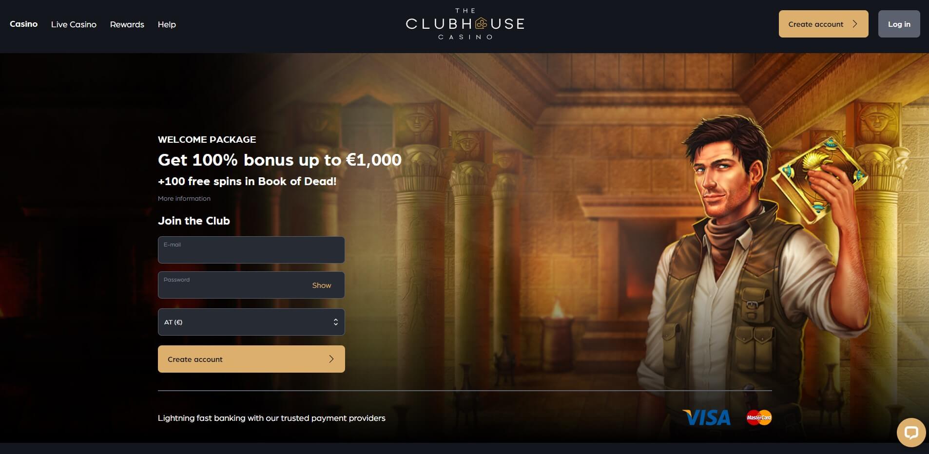 theclubhousecasino.com - Website Review
