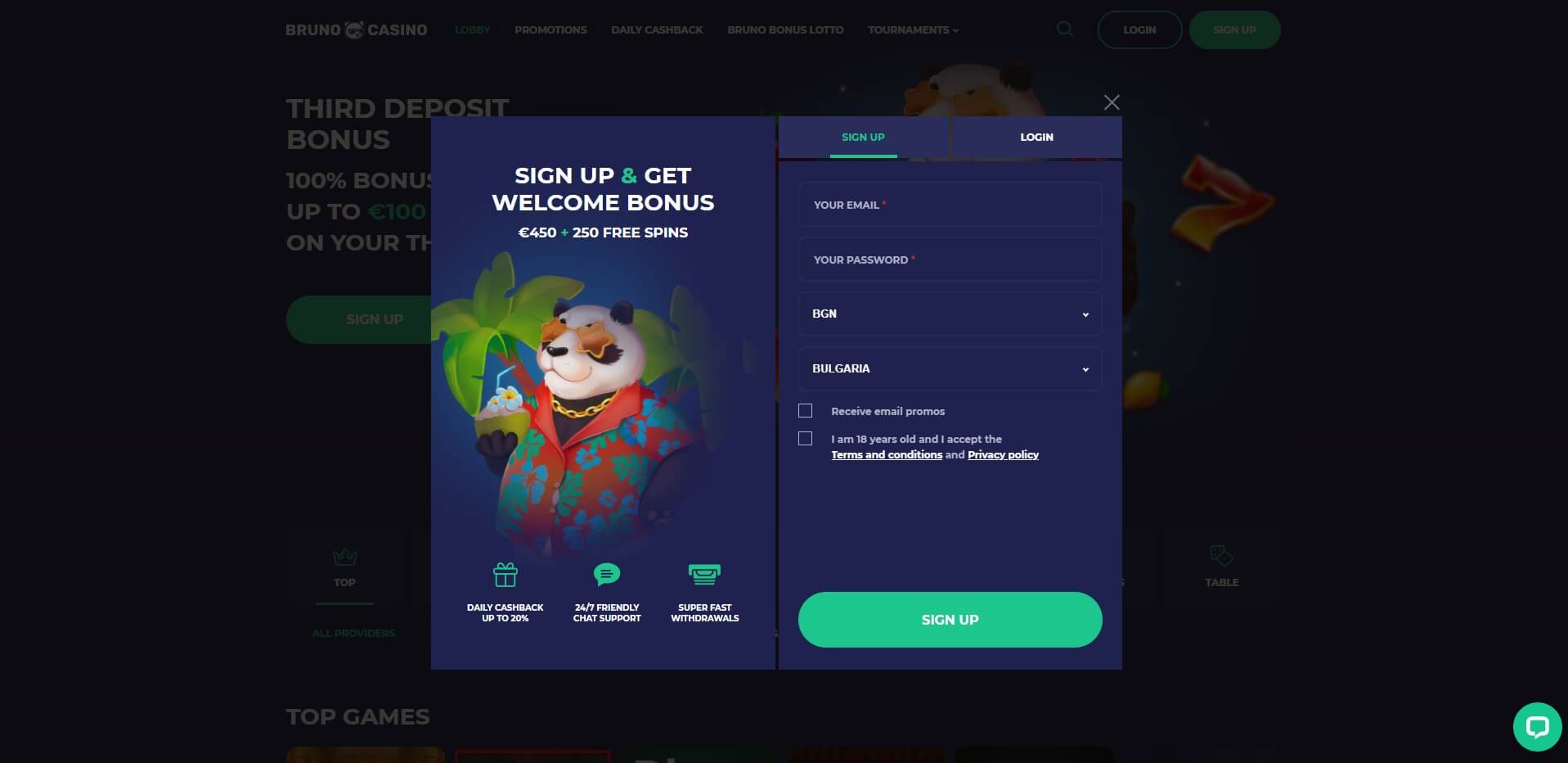bruno casino online