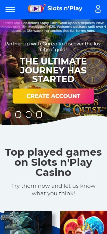 SlotsNplay Casino - Mobile Version