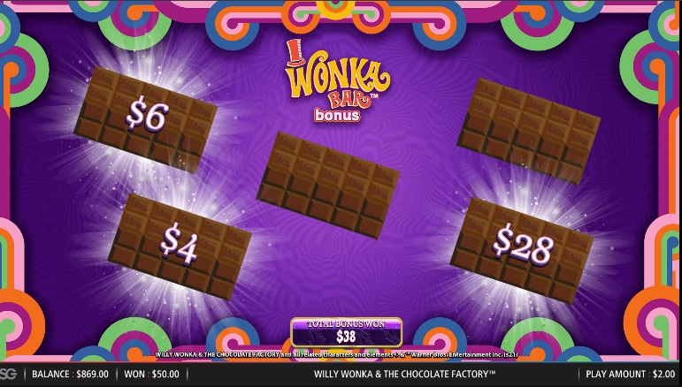 Willy Wonka Bar Bonus