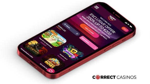 Happy Spins Casino - Mobile Version