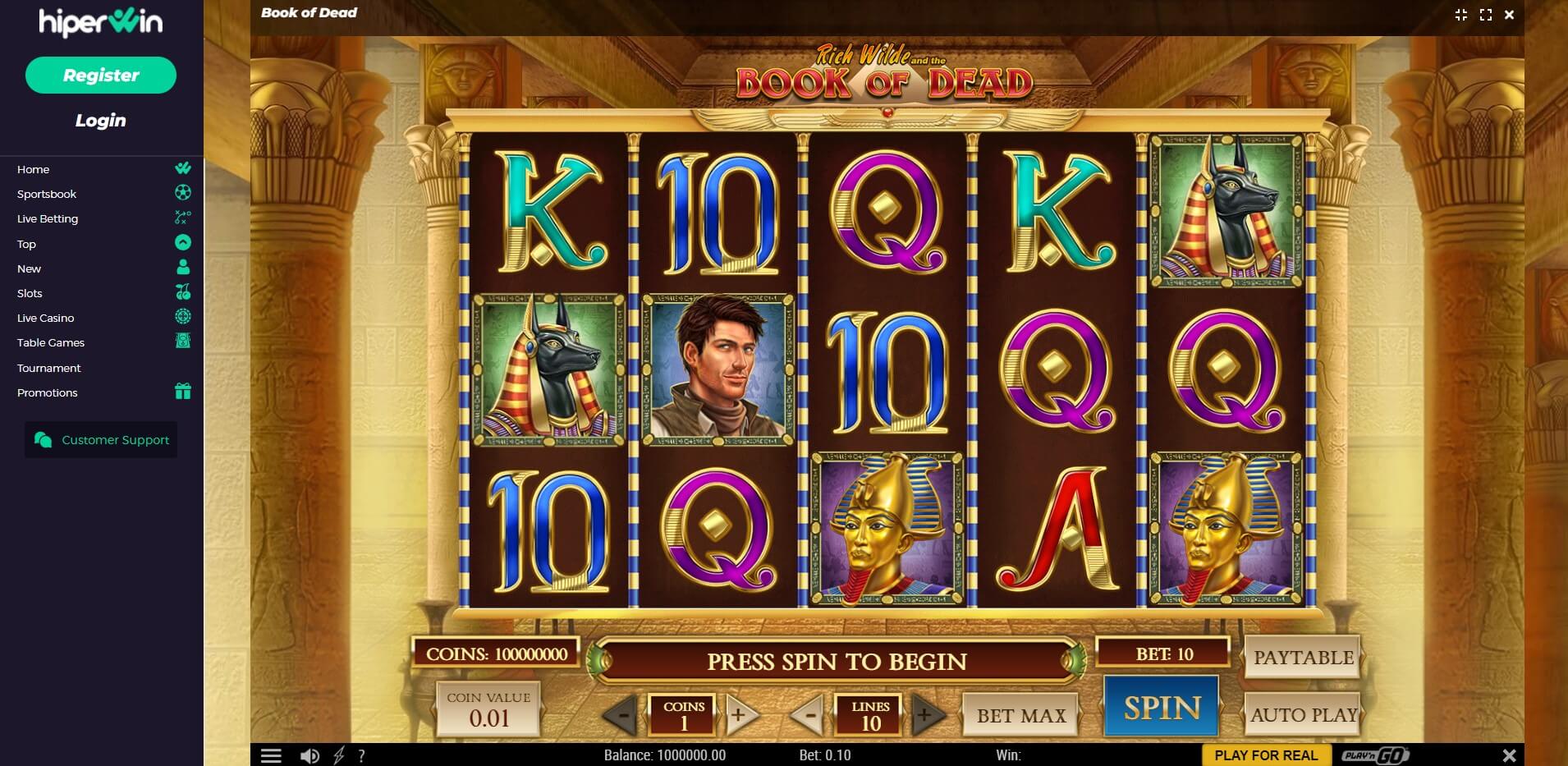 Game Play at HiperWin Casino