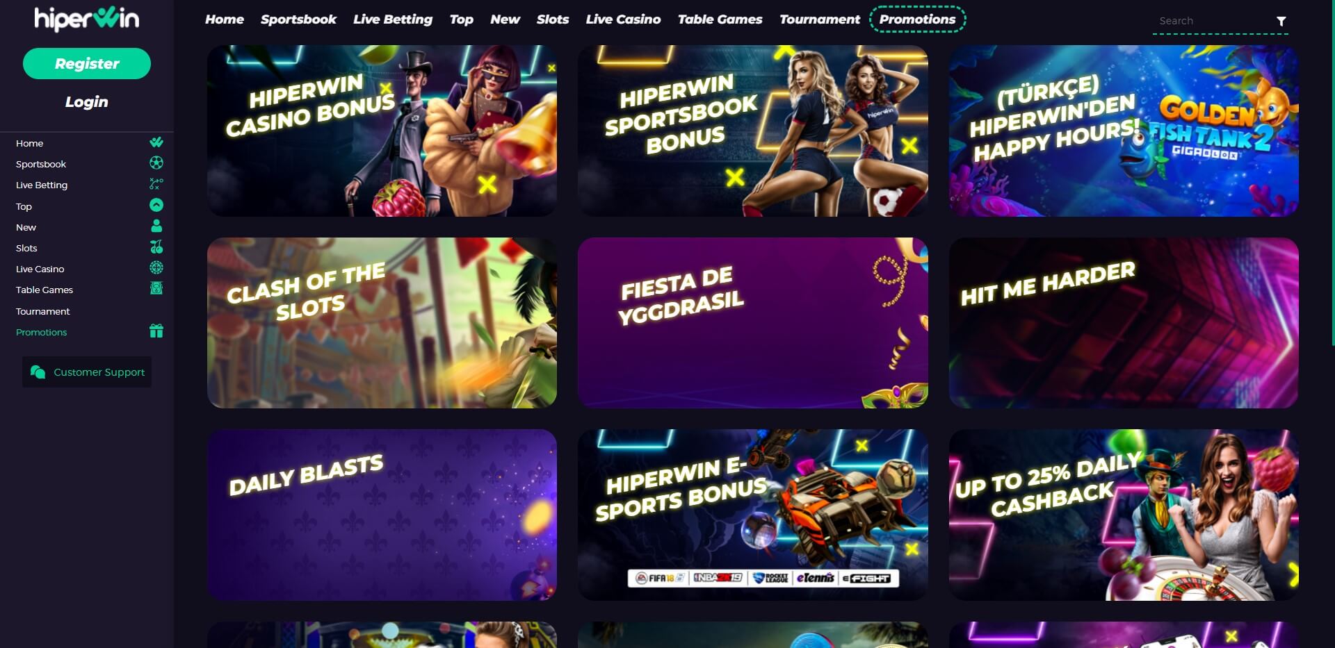 Promotions at HiperWin Casino
